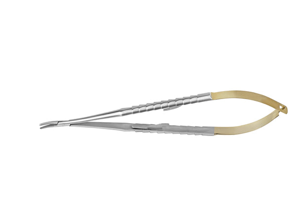 Castroviejo Needle Holder with Tungsten Carbide Inserts, curved - 18cm