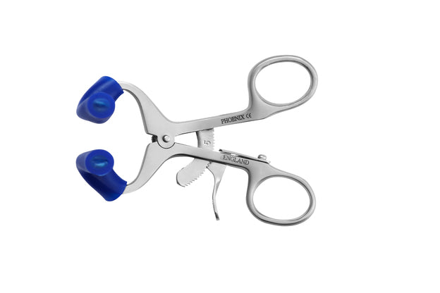 Molt Mouth Gag used to prop mouth open during extraction procedures and reduce trauma for sedated patients.
