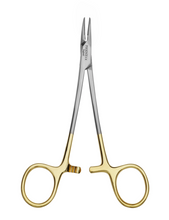 Load image into Gallery viewer, Mayo Hegar Needle Holder with Tungsten Carbide Inserts, Curved - 14cm