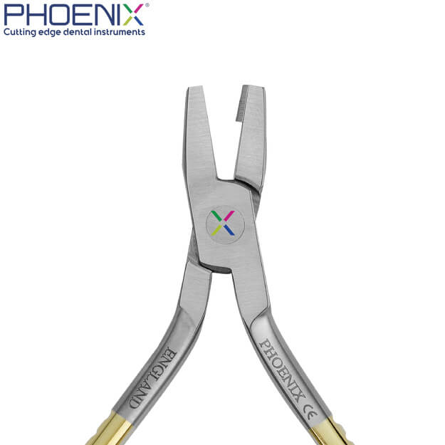 V Bend Pliers, Creates a V bend in any part of the archwire to stop archwire movement.