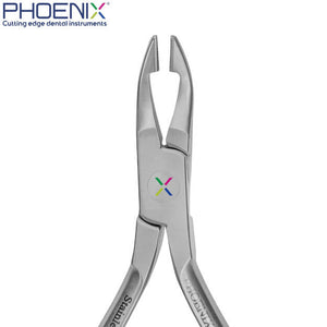Utility pliers, Weingart angled type, for placement and removal of arch wires. Tungsten carbide inserts on the tips ensuring longevity and best efficiency.